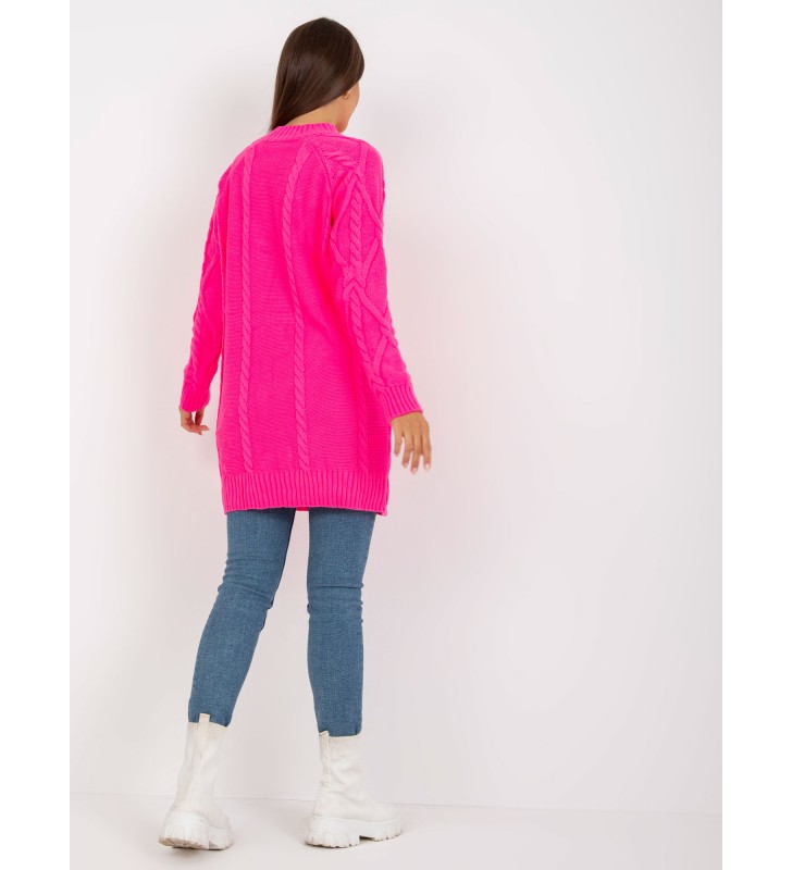 Sweter dzianinowa LC-SW-8012.88P fluo różowy