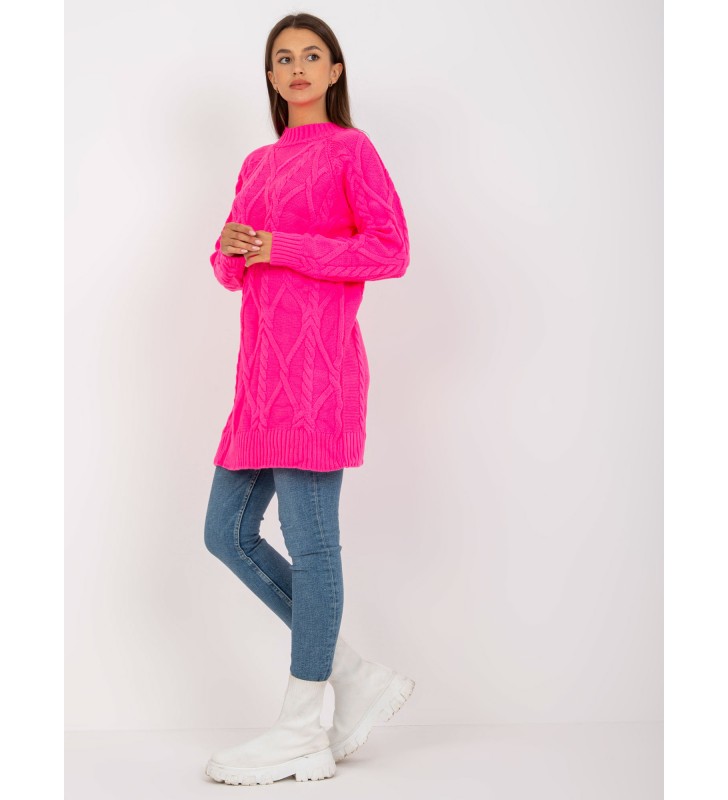 Sweter dzianinowa LC-SW-8012.88P fluo różowy