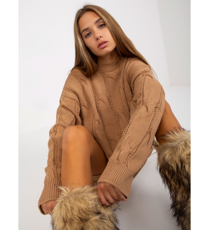 Sweter dzianinowa LC-SW-0297.35P camelowy