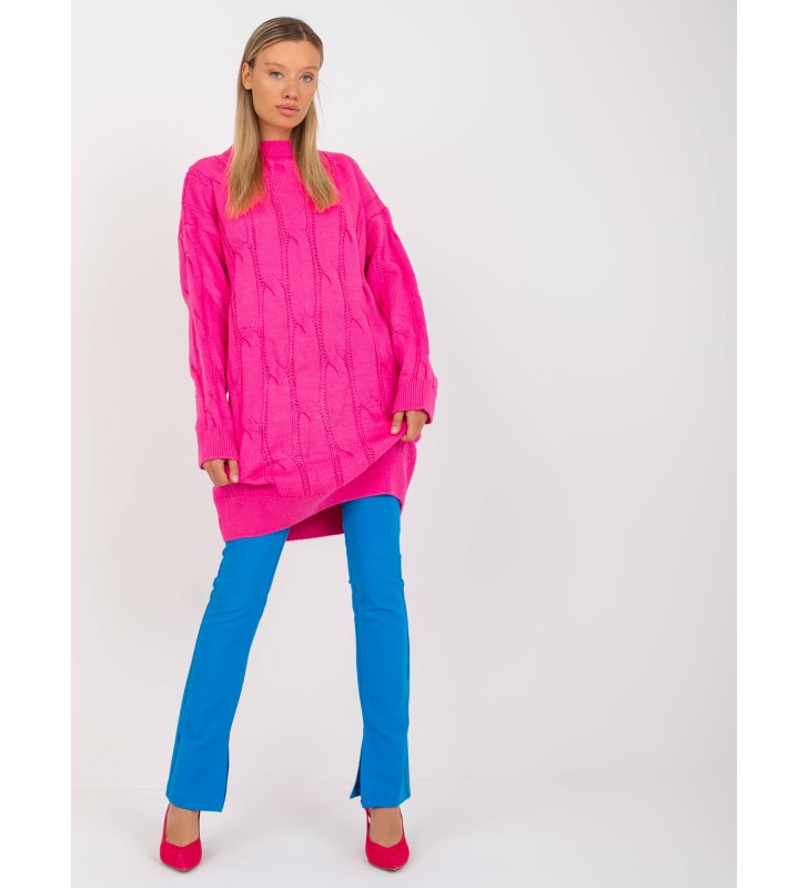 Sweter dzianinowa LC-SW-0297.35P fluo różowy