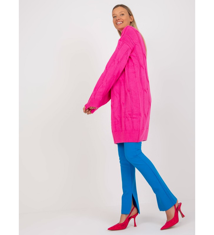 Sweter dzianinowa LC-SW-0297.35P fluo różowy