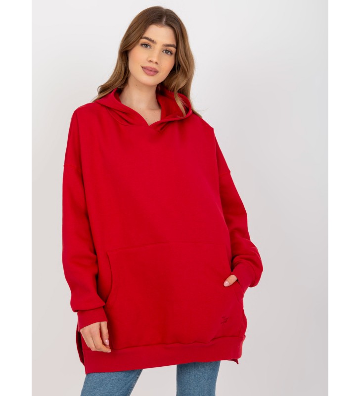 Bluza kangurka TW-BL-2001.80 ciemny czerwony