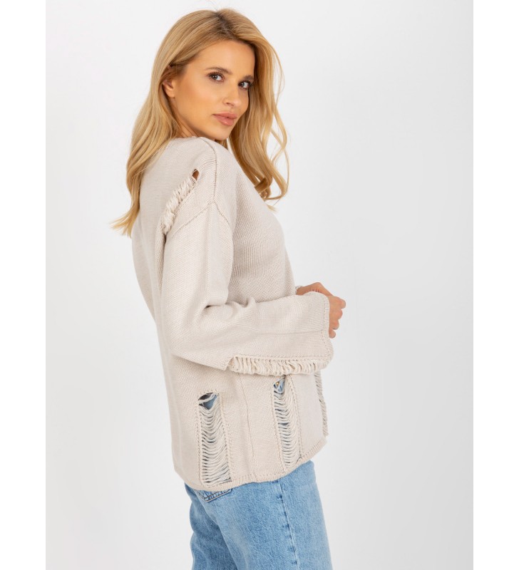 Sweter oversize BA-SW-8043.03 beżowy