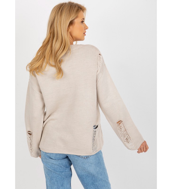 Sweter oversize BA-SW-8043.03 beżowy