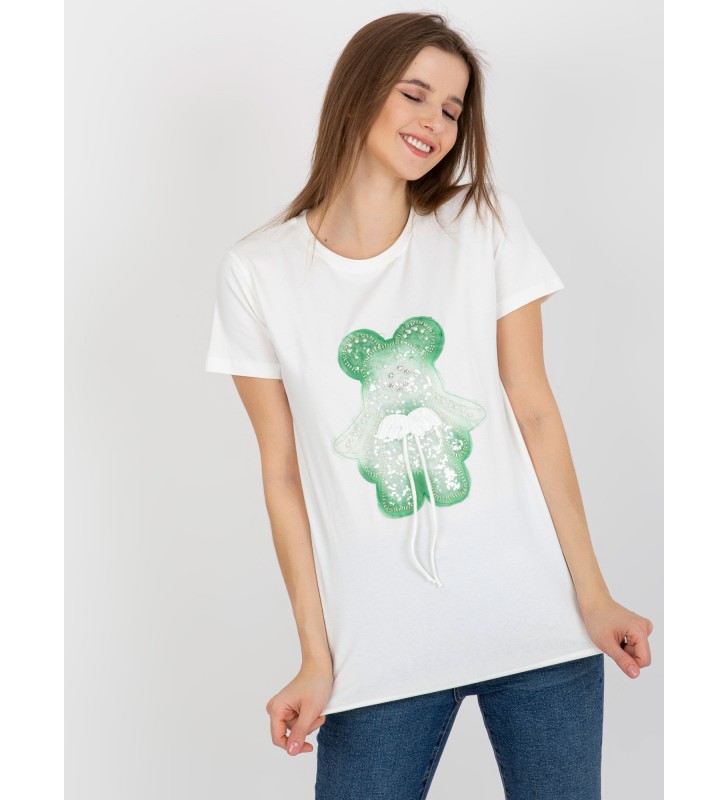 T-shirt z aplikacją FA-TS-8500.19P ecru