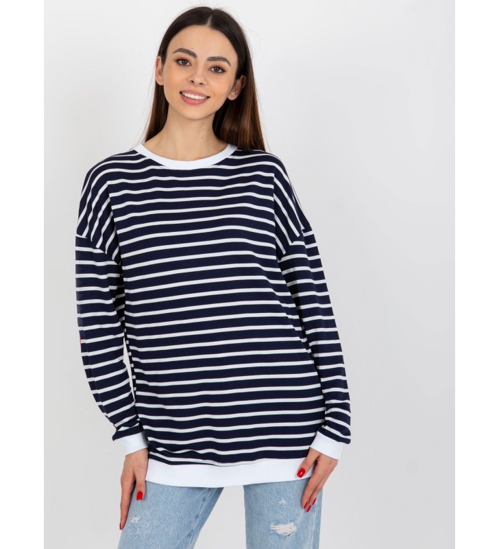 Bluza bez kaptura LO-BL-LK-236.27X biało-granatowy