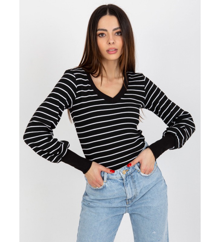 Bluzka longsleeves RV-BZ-8613.15X czarno-biały