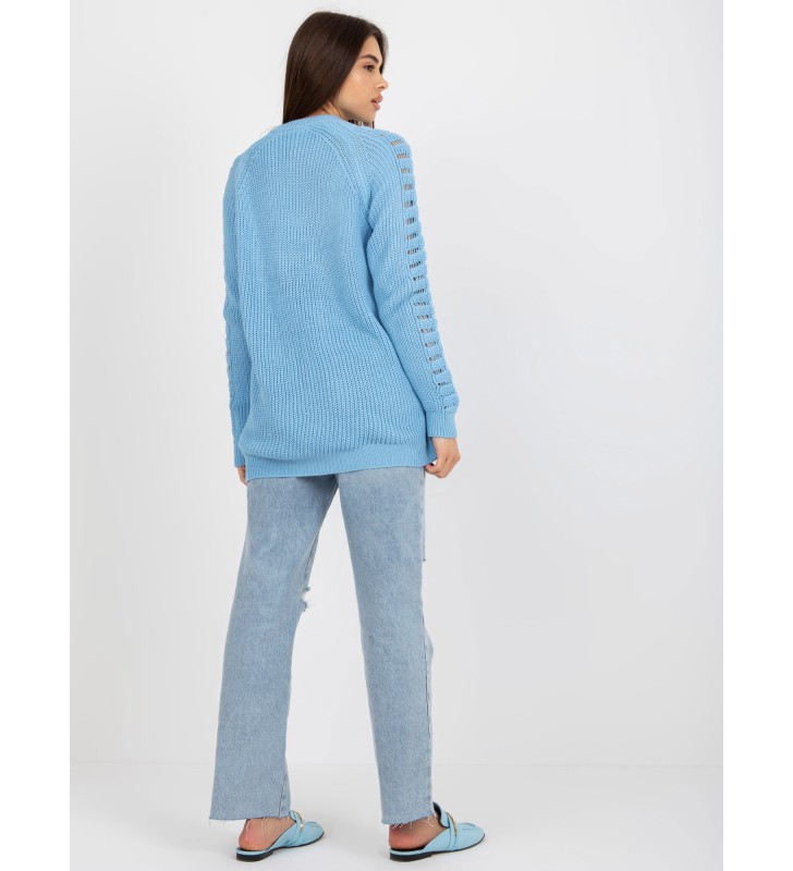 Sweter oversize BA-SW-8056.21P jasny niebieski