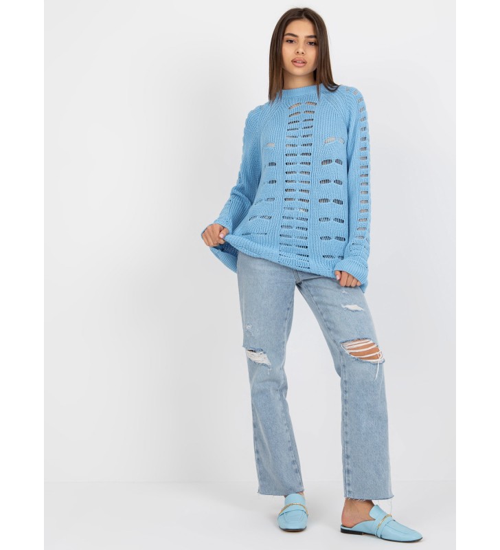 Sweter oversize BA-SW-8056.21P jasny niebieski