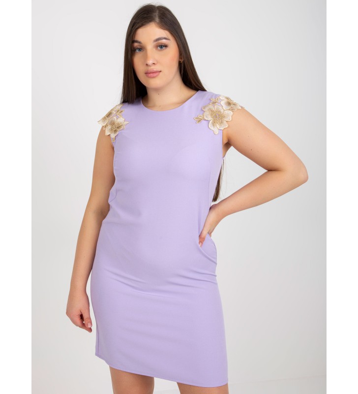 Sukienka plus size LK-SK-506605.31P jasny fioletowy