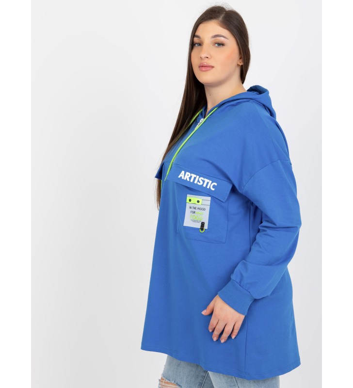 Bluza plus size RV-BL-8258.34 ciemny niebieski