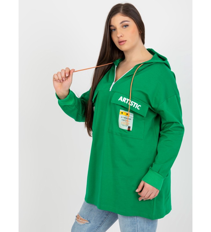 Bluza plus size RV-BL-8258.34 zielony