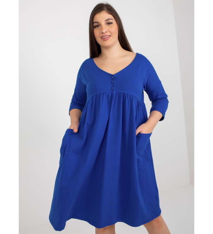 Sukienka plus size RV-SK-8529.37P ciemny niebieski