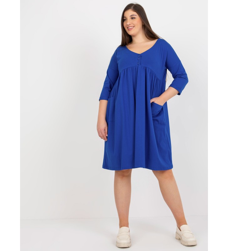 Sukienka plus size RV-SK-8529.37P ciemny niebieski