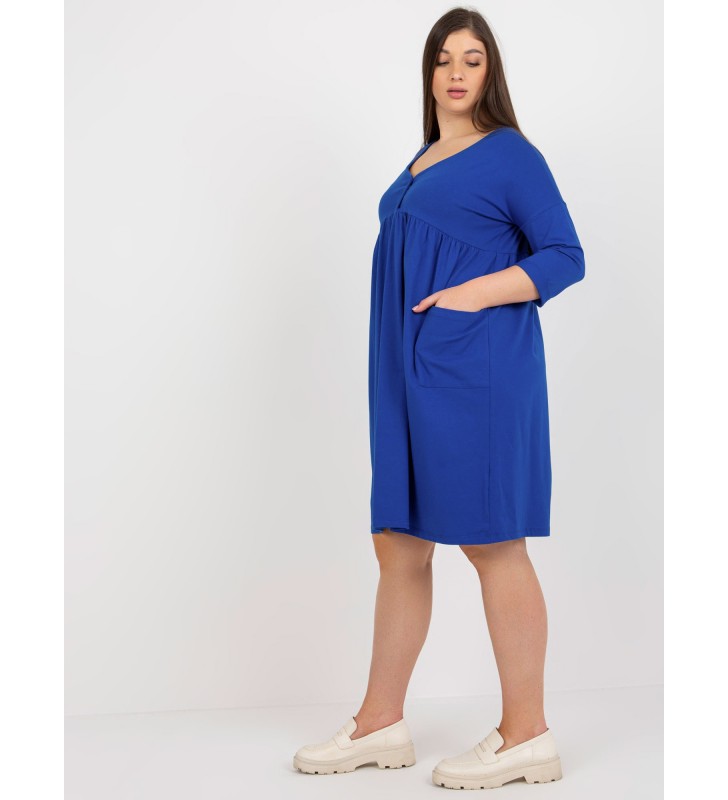 Sukienka plus size RV-SK-8529.37P ciemny niebieski