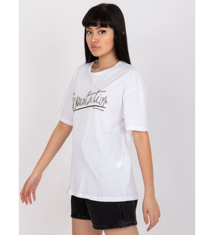 T-shirt z aplikacją HB-TS-3077.32P Biały