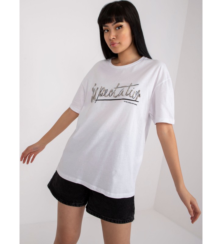 T-shirt z aplikacją HB-TS-3077.32P Biały