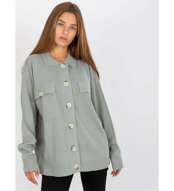 Sweter rozpinany D90039W90818A3 khaki