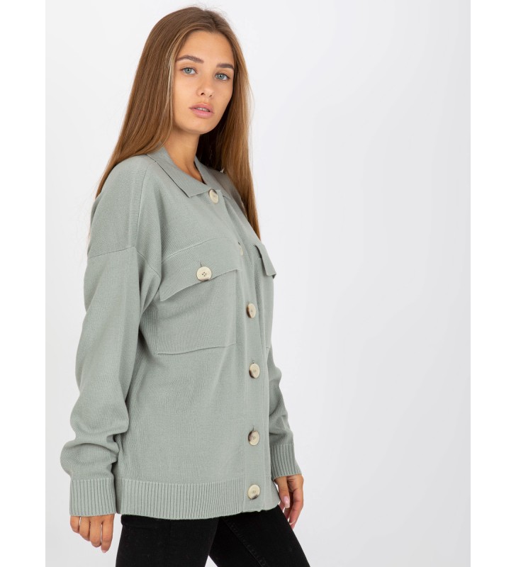 Sweter rozpinany D90039W90818A3 khaki