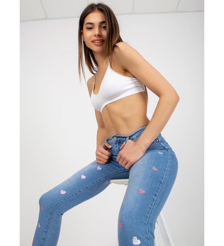 Spodnie jeans jeansowe NM-SP-D8012.60P niebieski