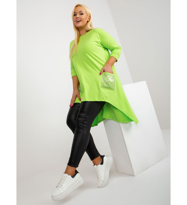 Bluzka plus size RV-BZ-8533.04 limonkowy