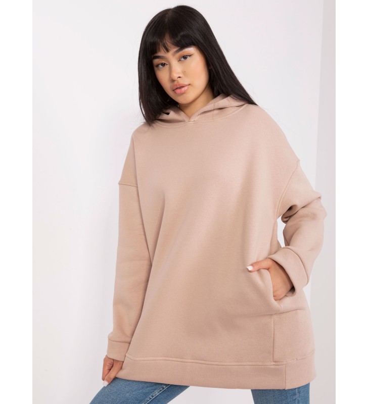 Bluza z kapturem RV-BL-8042.00P ciemny bezowy