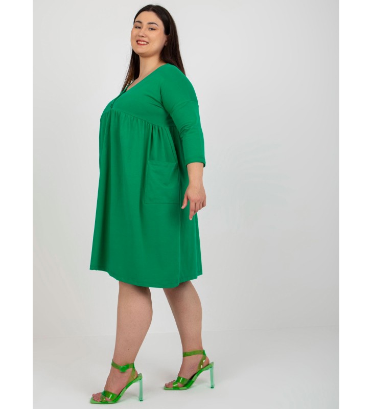 Sukienka plus size RV-SK-8529.37P zielony