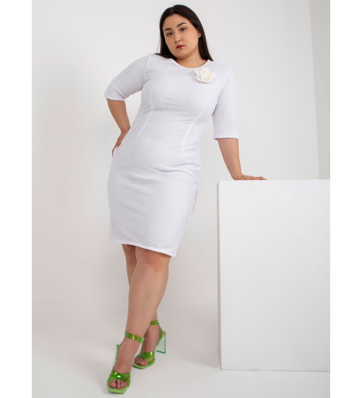 Sukienka plus size LK-SK-506721.69 biały