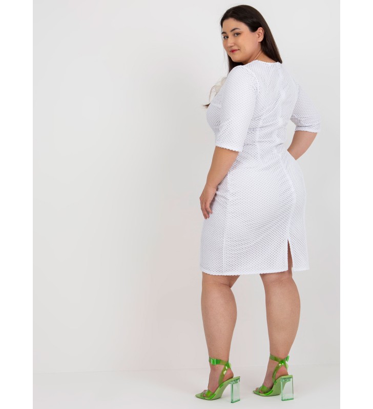 Sukienka plus size LK-SK-506721.69 biały