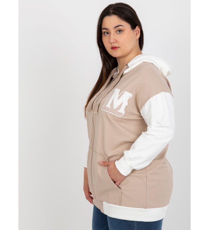 Bluza plus size RV-BL-8272.85 beżowy