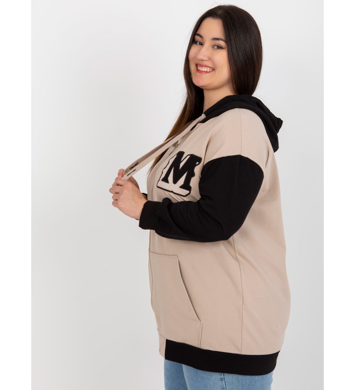 Bluza plus size RV-BL-8272.85 beżowy