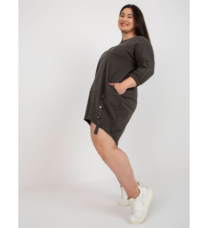 Tunika plus size RV-TU-7505.15 ciemny khaki