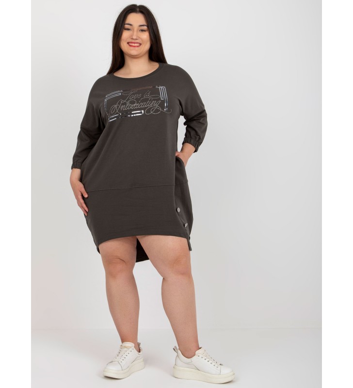 Tunika plus size RV-TU-7505.15 ciemny khaki