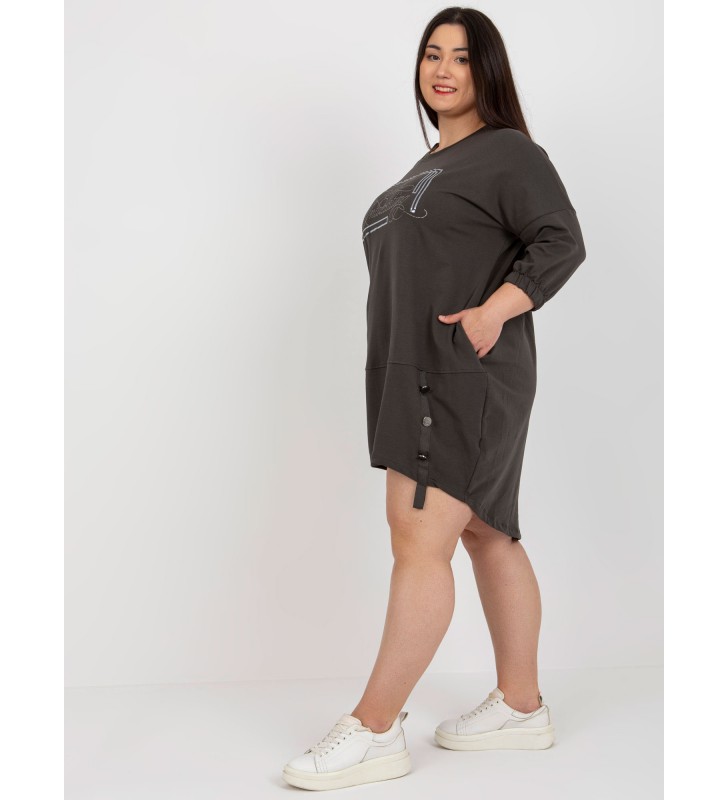 Tunika plus size RV-TU-7505.15 ciemny khaki