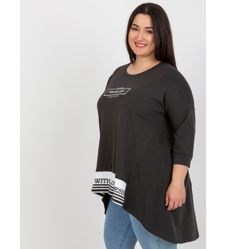 Tunika plus size RV-TU-7779.69 ciemny khaki