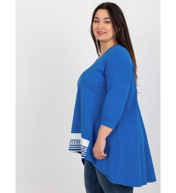 Tunika plus size RV-TU-7779.69 ciemny niebieski