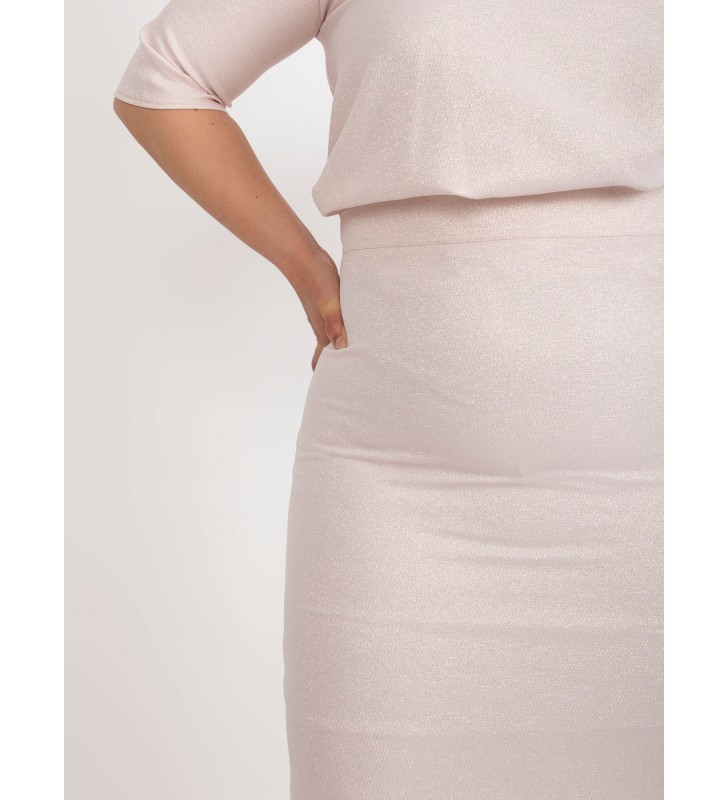 Spódnica plus size LK-SD-506697.95 jasny różowy