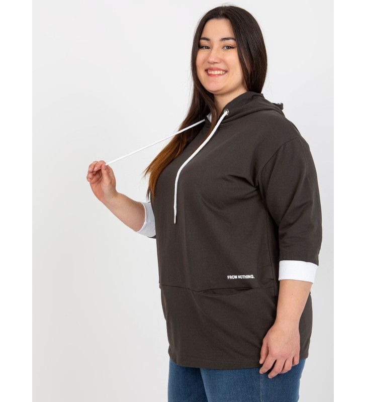 Tunika plus size RV-TU-8241.54P ciemny khaki