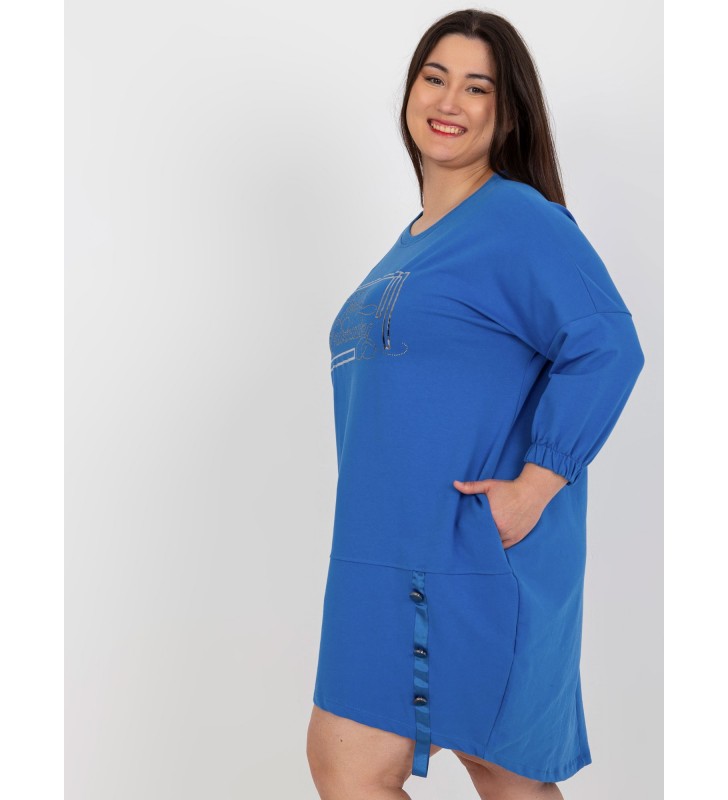 Tunika plus size RV-TU-7505.15 ciemny niebieski