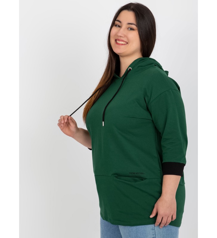 Tunika plus size RV-TU-8241.54P ciemny zielony