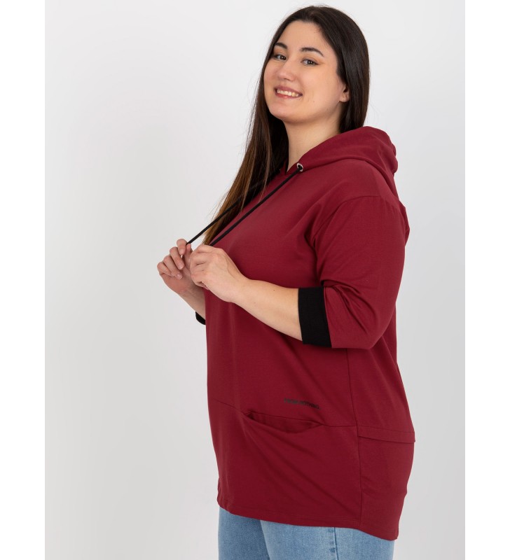 Tunika plus size RV-TU-8241.54P bordowy