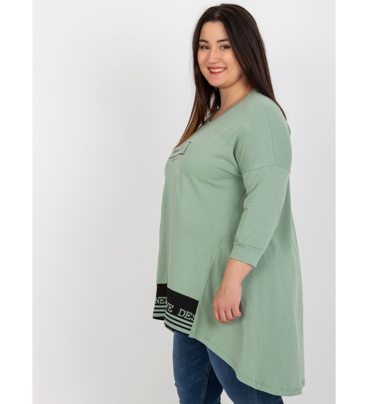 Tunika plus size RV-TU-7779.69 pistacjowy