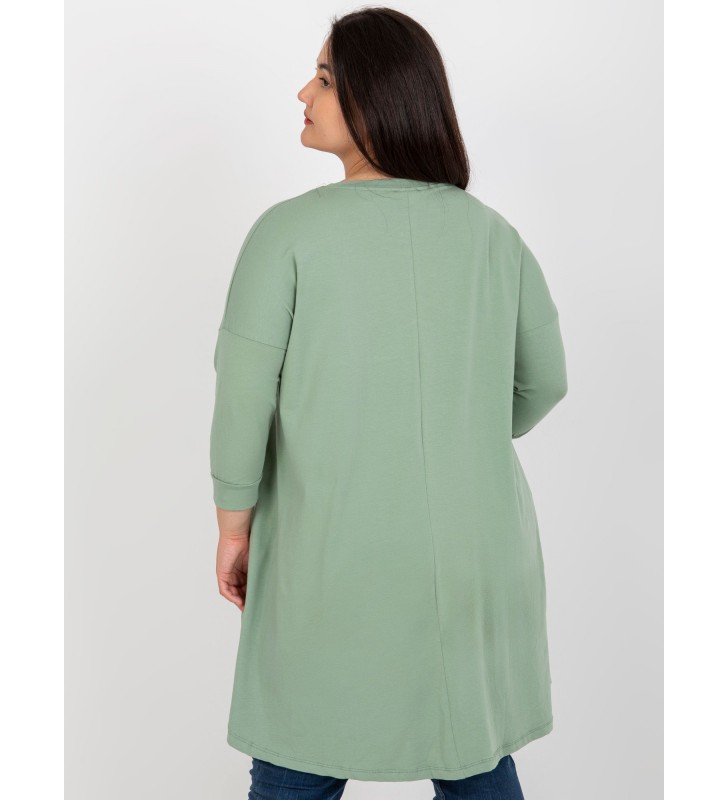 Tunika plus size RV-TU-7779.69 pistacjowy