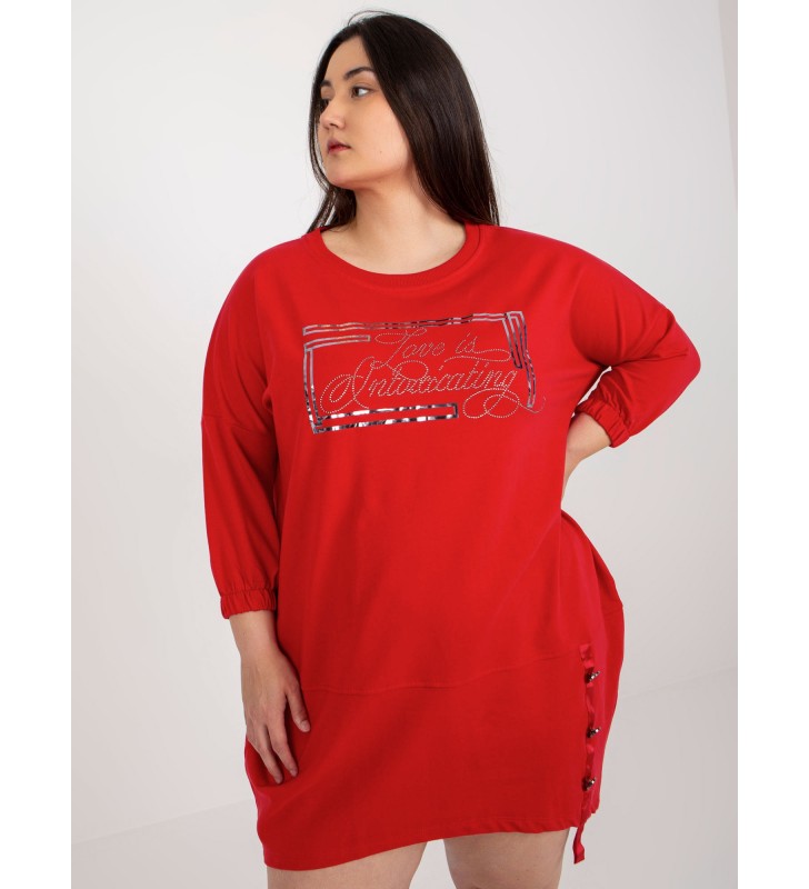 Tunika plus size RV-TU-7505.15 czerwony