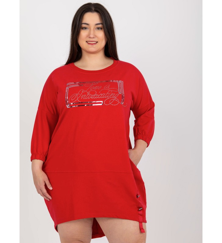 Tunika plus size RV-TU-7505.15 czerwony