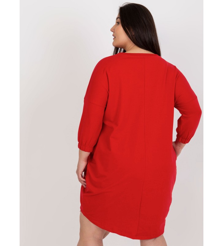 Tunika plus size RV-TU-7505.15 czerwony