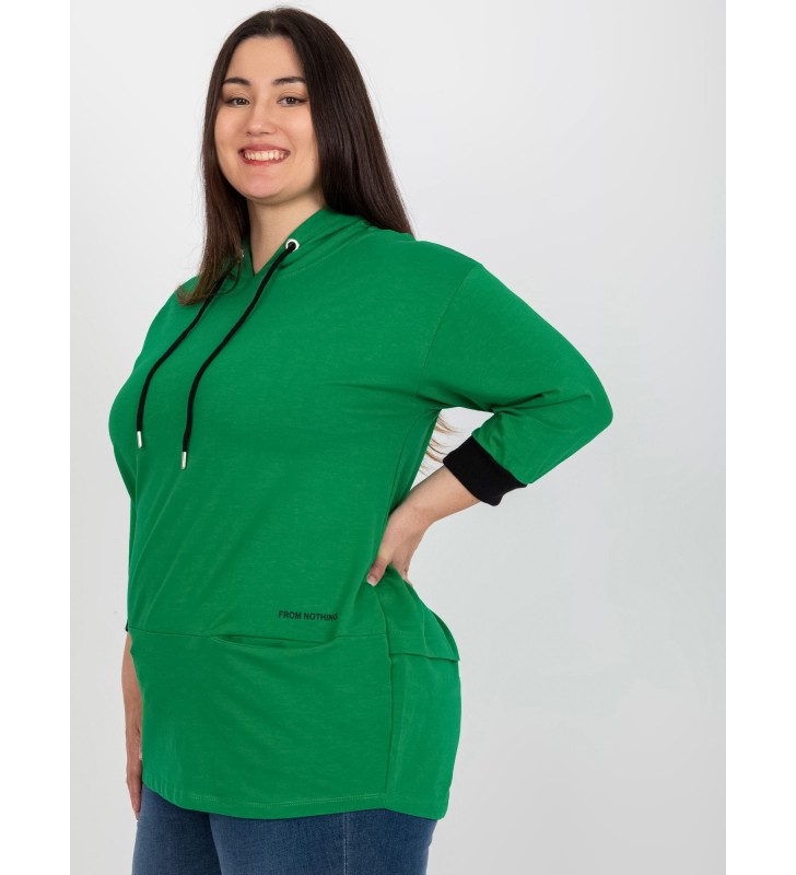 Tunika plus size RV-TU-8241.54P zielony