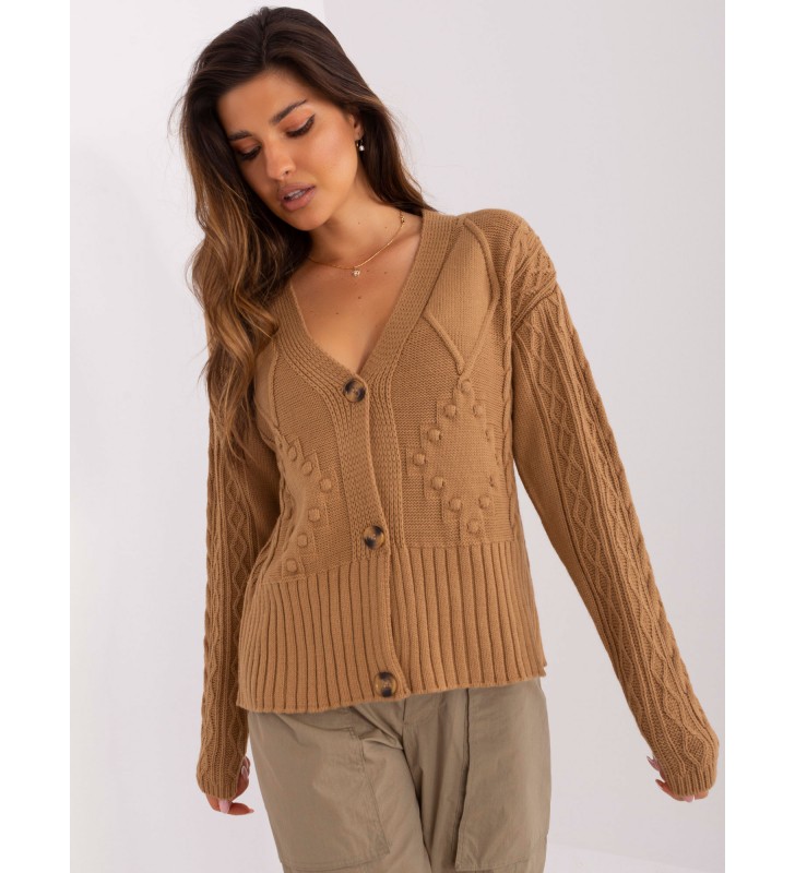 Sweter rozpinany BA-SW-0252.61P camelowy