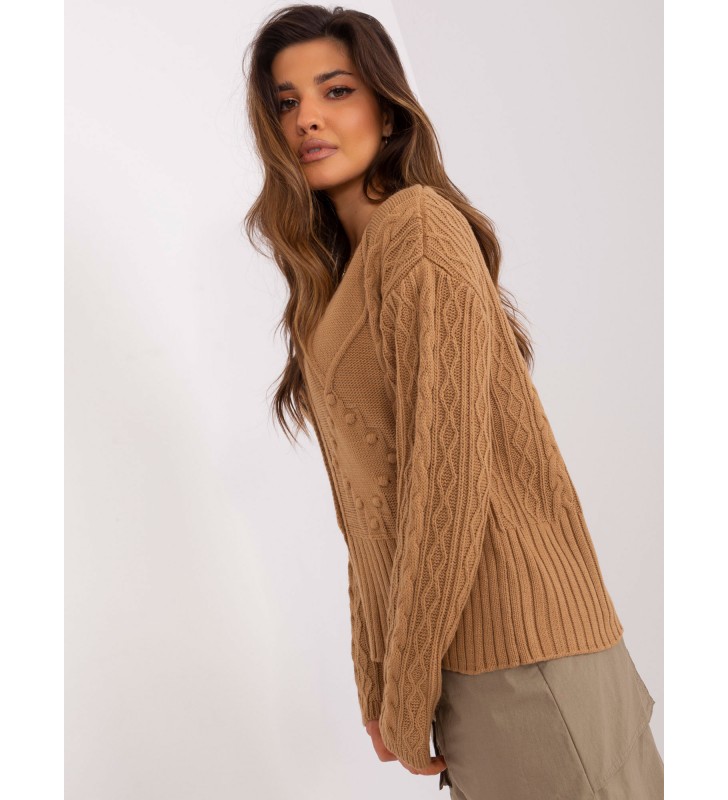 Sweter rozpinany BA-SW-0252.61P camelowy