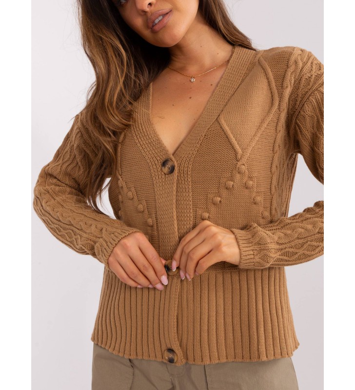 Sweter rozpinany BA-SW-0252.61P camelowy